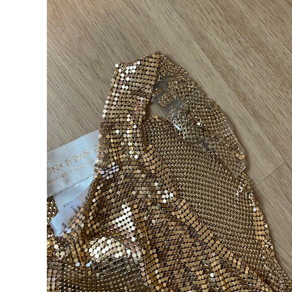 Bronx and Banco Xenia One Shoulder Dress in Gold XS - Picture 11 of 11